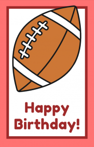 Printable Football Happy Birthday Cards | Printable Happy Birthday Cards